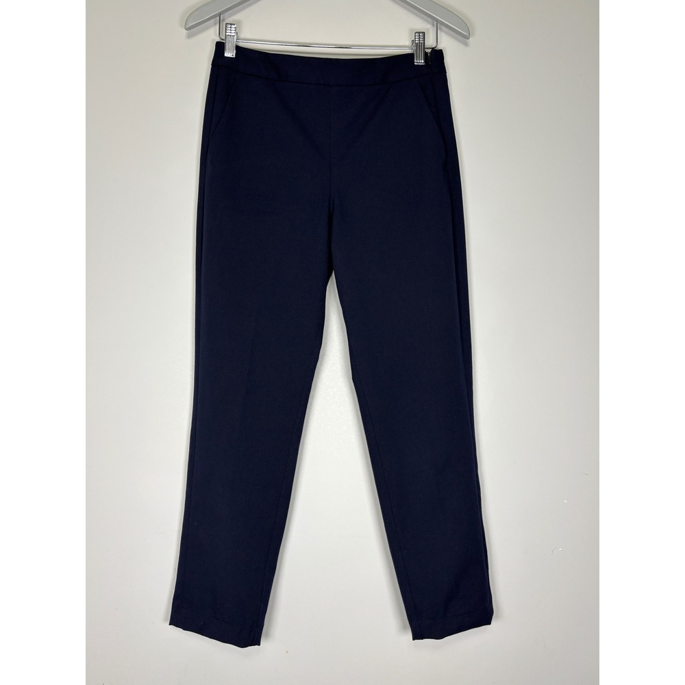 Kit and Ace Navy Blue Tapered Side Zip Trousers Pants Womens Size 4